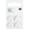 Bouton enfant lapins blanc - Rico Design x 4