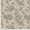 Tissu double gaze toile de jouy - gris x 10 cm