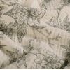 Tissu double gaze toile de jouy - gris x 10 cm