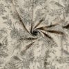 Tissu double gaze toile de jouy - gris x 10 cm