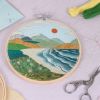 Kit broderie avec tambour - Paysage côtier