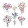 Kit Stick & Stitch broderie bouquets de fleurs - Rico Design