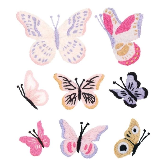 Kit Stick & Stitch broderie papillons - Rico Design