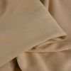 Tissu jersey côtelé coton uni - beige x 10 cm
