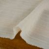 Tissu lin coton rayures jacquard - beige x 10 cm