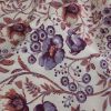 Tissu popeline coton fleurs anciennes - écru x 10 cm