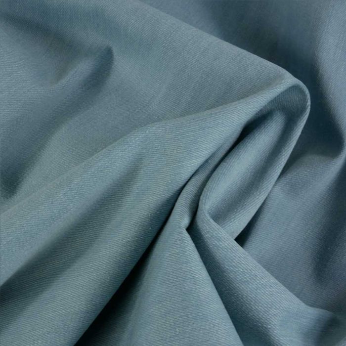 Tissu jean denim stretch haute couture - bleu ciel x 10 cm