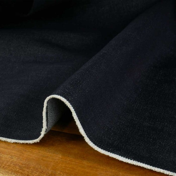 Tissu denim haute couture - bleu foncé x 10 cm