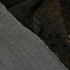 Tissu jean denim stretch léopard haute couture - gris foncé x 10 cm