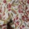 Tissu double gaze matelassée réversible fleurs léopard - blanc vert x 10 cm