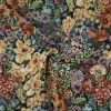 Tissu jacquard gobelin fleurs - multicolore x 10 cm