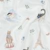 Tissu popeline coton chats de Paris - blanc cassé x 10 cm