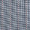 Tissu coton jacquard vichy fleurs - bleu marine x 10 cm