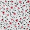Tissu double gaze motifs marguerites - blanc x 10 cm