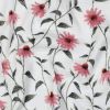 Tissu double gaze motifs marguerites - blanc x 10 cm