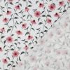 Tissu double gaze motifs marguerites - blanc x 10 cm
