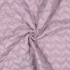Tissu matelassé doudoune coeurs paillettes - vieux rose x 10 cm