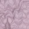 Tissu matelassé doudoune coeurs paillettes - vieux rose x 10 cm
