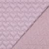 Tissu matelassé doudoune coeurs paillettes - vieux rose x 10 cm