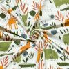Tissu jersey fin animaux de la savane - blanc cassé x 10 cm