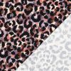 Tissu jersey fin léopard - violet lavande x 10 cm