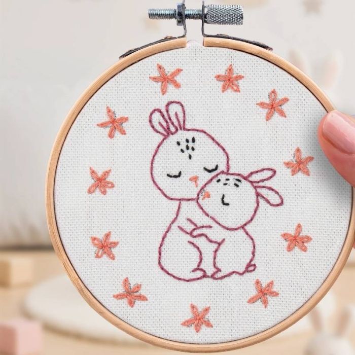 Kit broderie décorative Lapins - French Kits