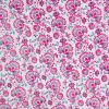 Tissu voile coton fleurs ethniques - rose fuchsia x 10 cm