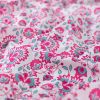 Tissu voile coton fleurs ethniques - rose fuchsia x 10 cm