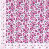 Tissu voile coton fleurs ethniques - rose fuchsia x 10 cm