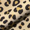 Tissu jacquard gobelin léopard - beige x 10 cm
