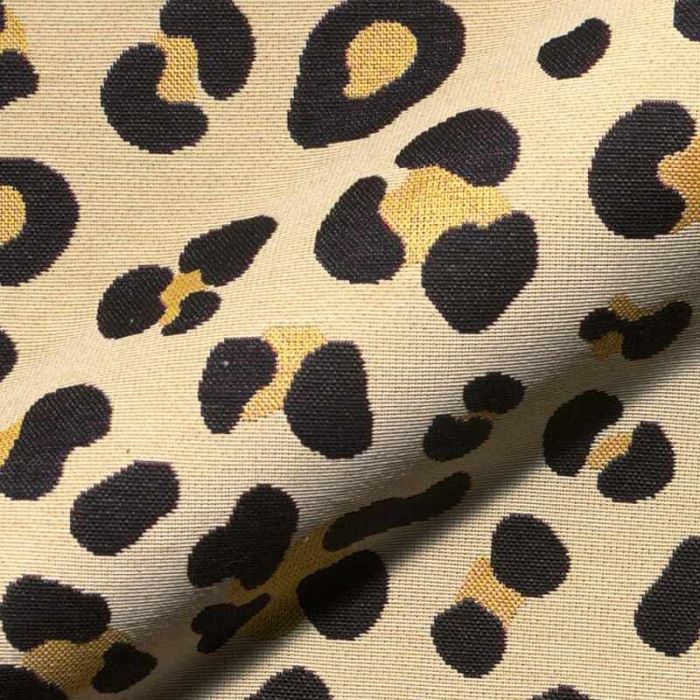 Tissu jacquard gobelin léopard - beige x 10 cm