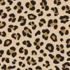 Tissu jacquard gobelin léopard - beige x 10 cm