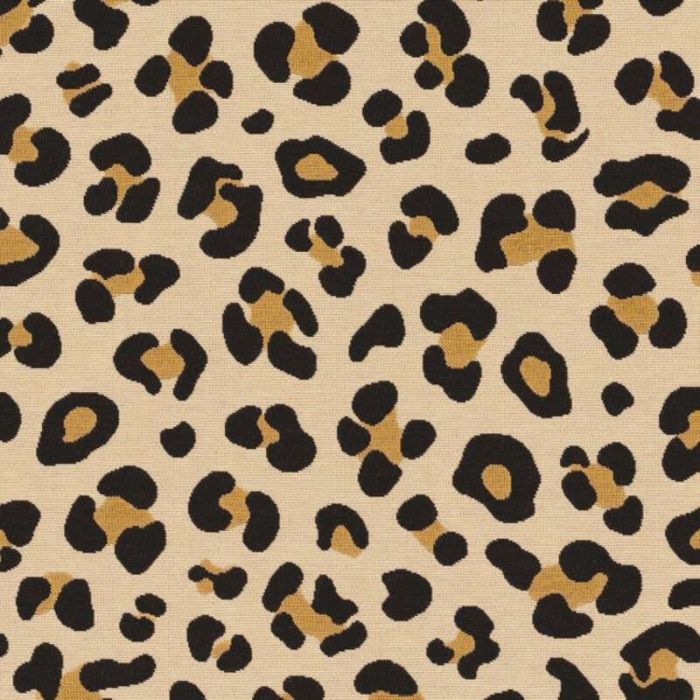 Tissu jacquard gobelin léopard - beige x 10 cm