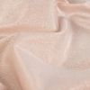Tissu jean denim stretch paillettes - orange saumon x 10 cm