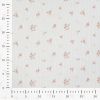 Tissu jersey côtelé fleurs romantiques - blanc cassé x 10 cm