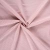 Tissu jersey fin rayures marinière - rose clair x 10 cm