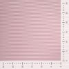 Tissu jersey fin rayures marinière - rose clair x 10 cm