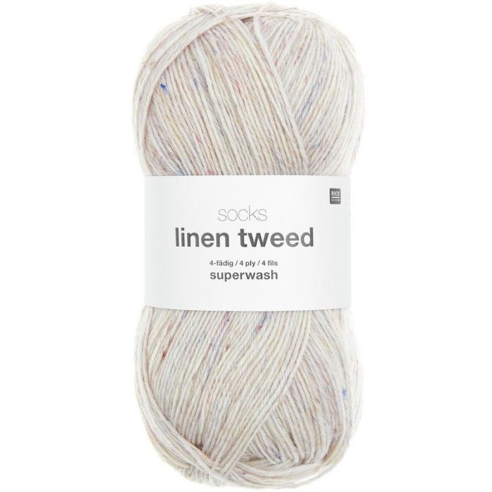 Socks Linen Tweed 4 fils - Rico Design