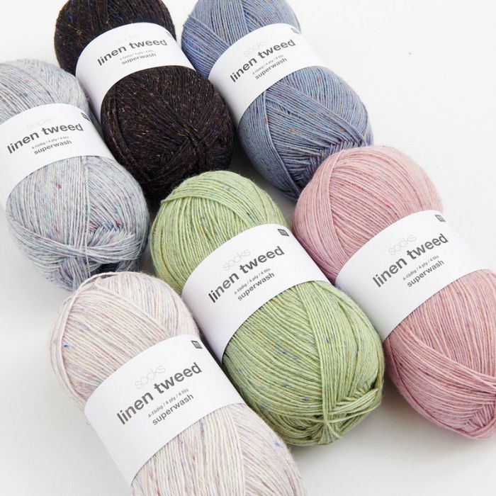 Socks Linen Tweed 4 fils - Rico Design