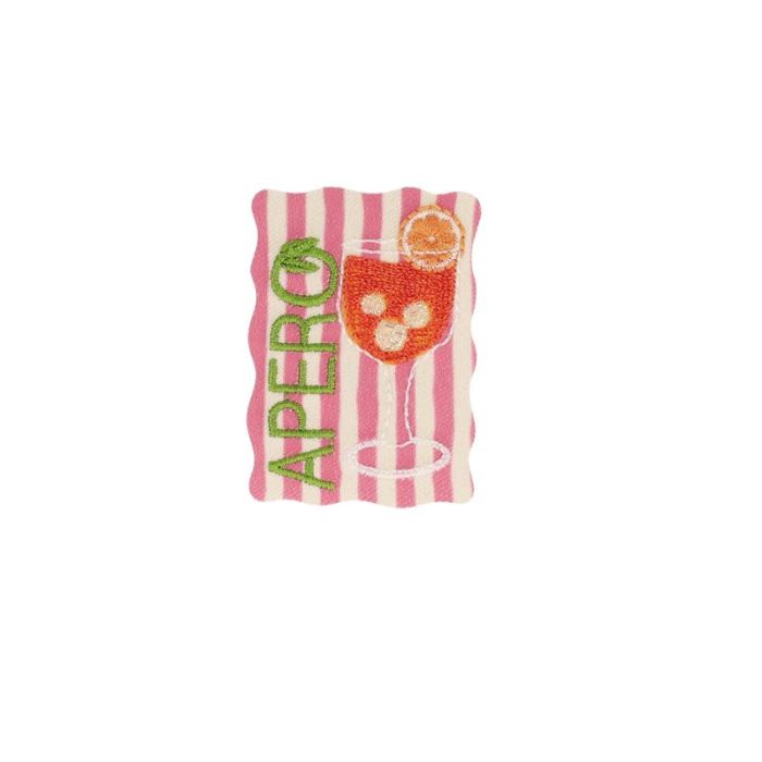 Ecusson thermocollant apéro - vert rose