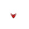 Ecusson thermocollant petit coeur rouge