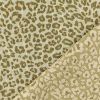 Tissu jacquard léopard lurex- vert kaki x 10 cm