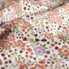 Tissu popeline coton fleurs anémones - vieux rose x 10 cm