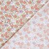 Tissu popeline coton fleurs anémones - vieux rose x 10 cm
