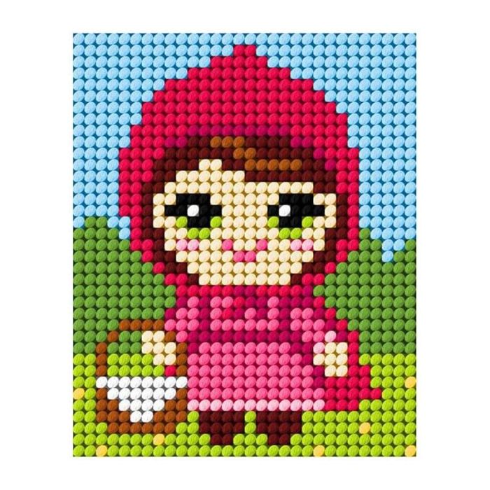Kit à broder canevas enfant - Petit chaperon rouge