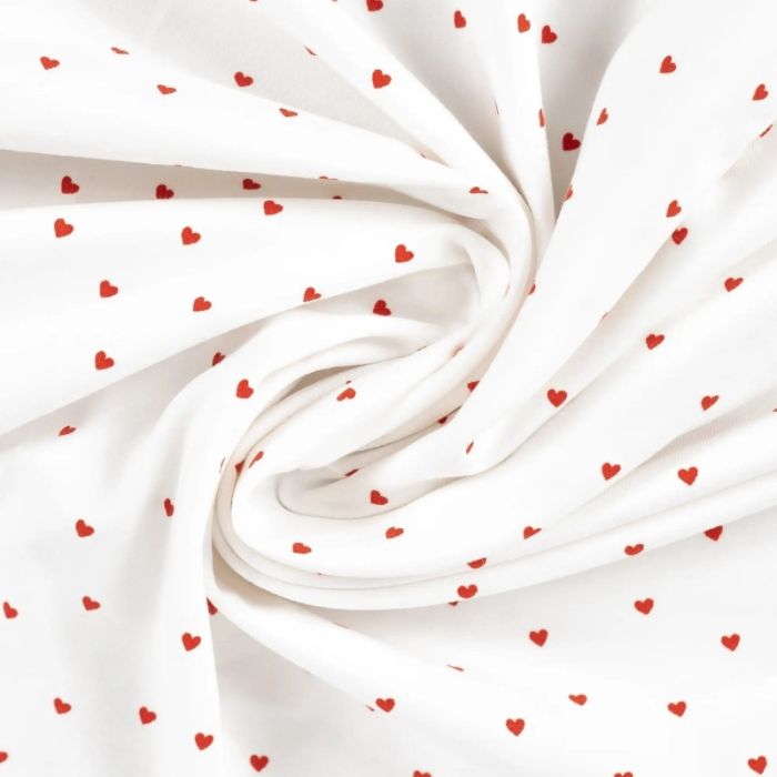 copy ofTissu jersey fin rayures bateaux - blanc cassé x 10 cm