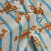 Tissu popeline coton rayures homards - écru x 10 cm