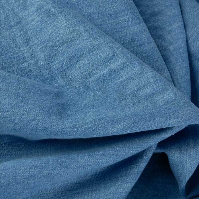 Tissu denim haute couture - bleu x 10 cm