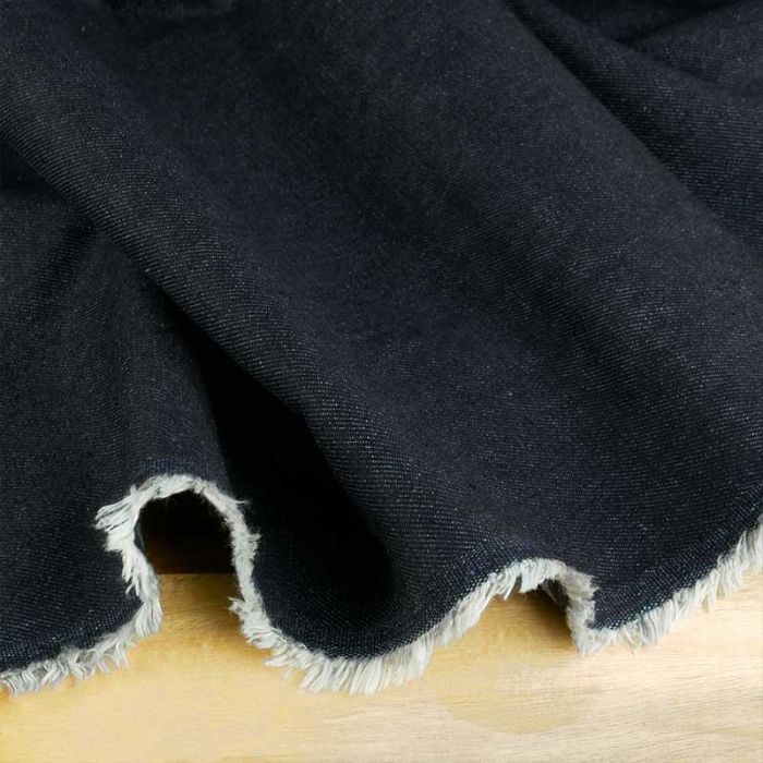 Tissu jean denim haute couture - bleu foncé x 10 cm