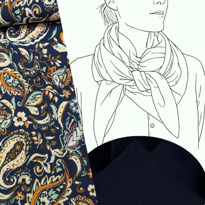 Kit Couture - fournitures Maxi foulard paislo